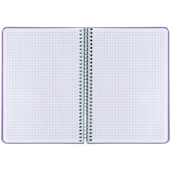 Блокнот на спіралі формат А5, 120 арк. клітинка, бузковий