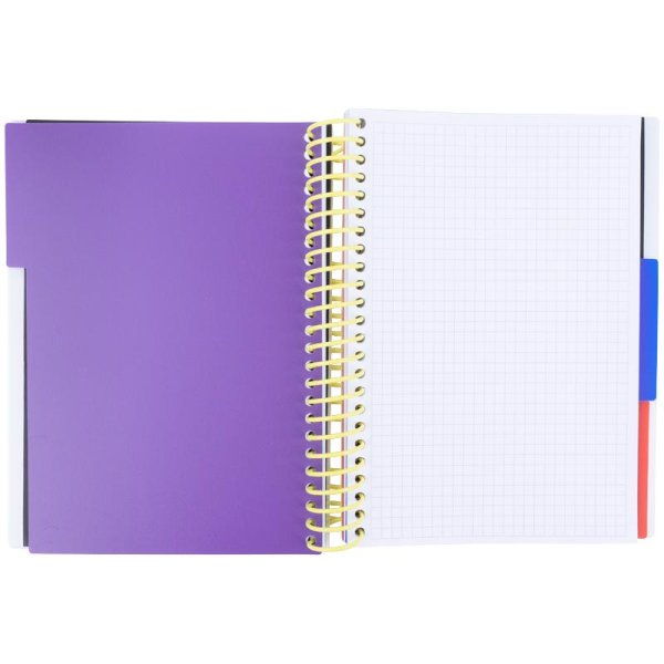 Блокнот з розділювачами формат А5, 120 арк. клітинка, жовтий