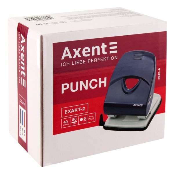 Дырокол усиленной мощности Exakt-2, 40л., черный
