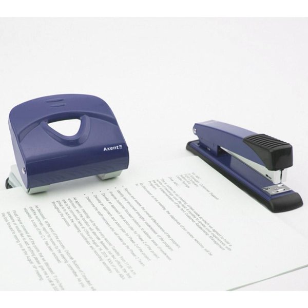 Дырокол металлический Exakt-2, 30л., синий