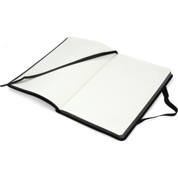 Книга записна Partner Soft А5, клітинка, срібно-синій 