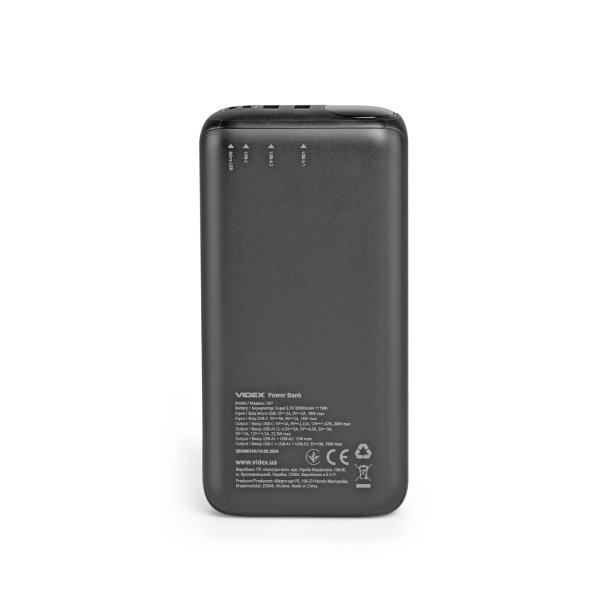 Повербанк 30000mAh VIDEX VPB-297 22.5W Black