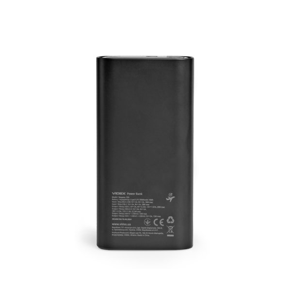 Повербанк 20000mAh VIDEX VPB-320 22.5W Black 