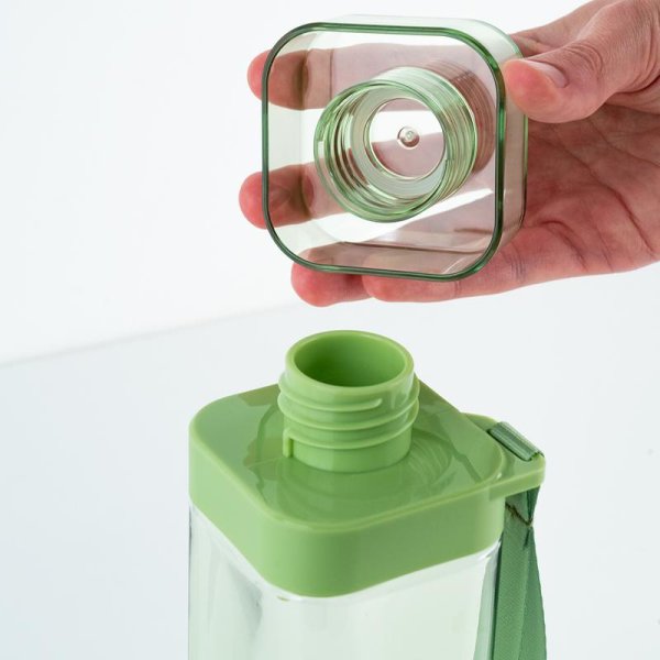 Пляшечка для води квадратна Kite K24-1209-2, 550мл, зелена