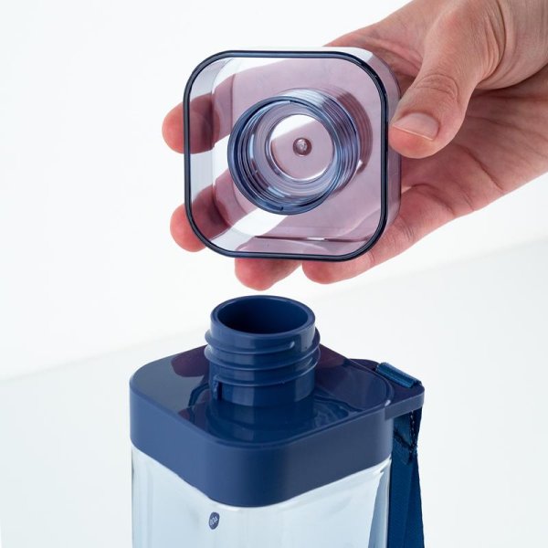 Пляшечка для води квадратна Kite K24-1209-1, 550мл, синя