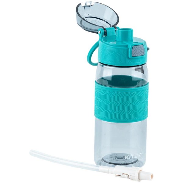 Пляшечка для води Kite K24-1201-1, 600 мл, сіро-зелена