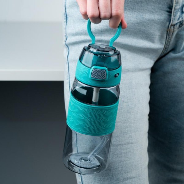 Пляшечка для води Kite K24-1201-1, 600 мл, сіро-зелена