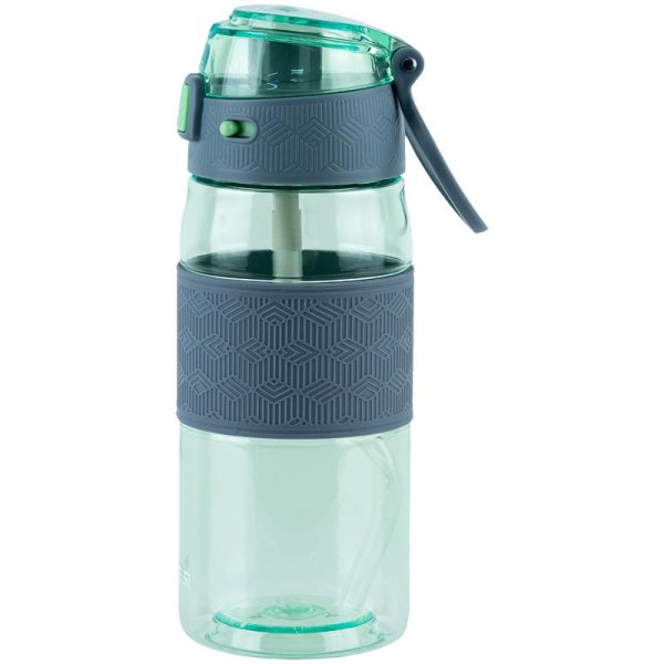 Пляшечка для води Kite K24-1201-2, 600 мл, зелено-сіра