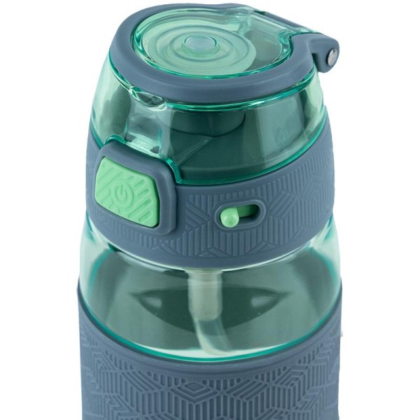 Пляшечка для води Kite K24-1201-2, 600 мл, зелено-сіра