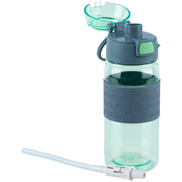 Пляшечка для води Kite K24-1201-2, 600 мл, зелено-сіра