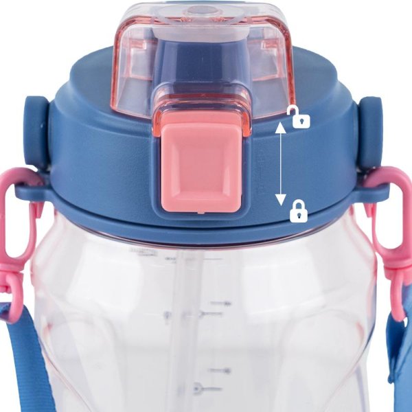 Пляшечка для води Kite K24-1202-2, 1500 мл, рожева