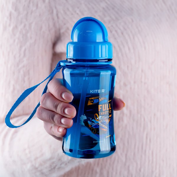 Пляшечка для води Kite Hot Wheels HW24-399, 350 мл, синя