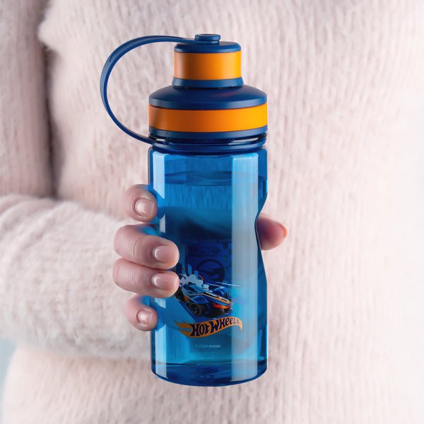 Пляшечка для води Kite Hot Wheels HW24-397, 500 мл, синя