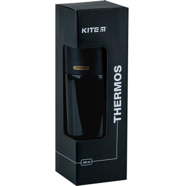 Термос Kite Pearl K24-302-1, 350 мл, чорний