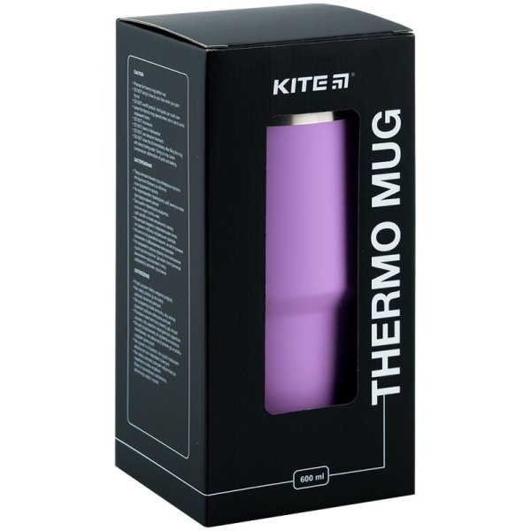 Термокружка Kite K24-1206-2, 600 мл, фіолетова