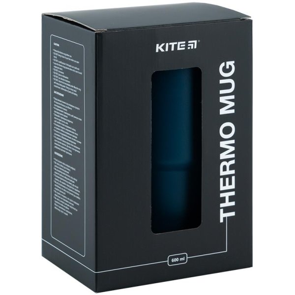 Термокружка з ручкою Kite K24-1207-2, 600 мл, смарагдова