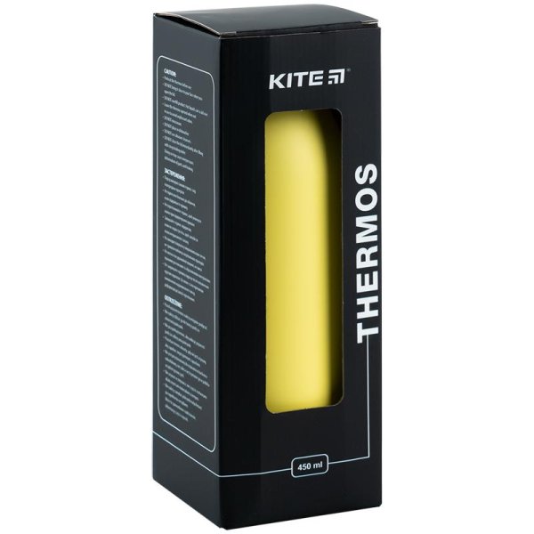 Термос Kite K24-1208-5, 450 мл, жовтий