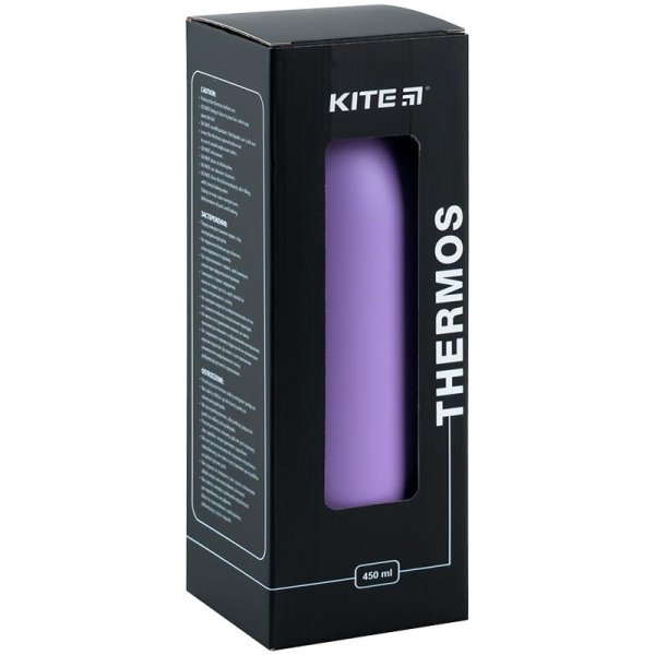 Термос Kite K24-1208-3, 450 мл, фіолетовий