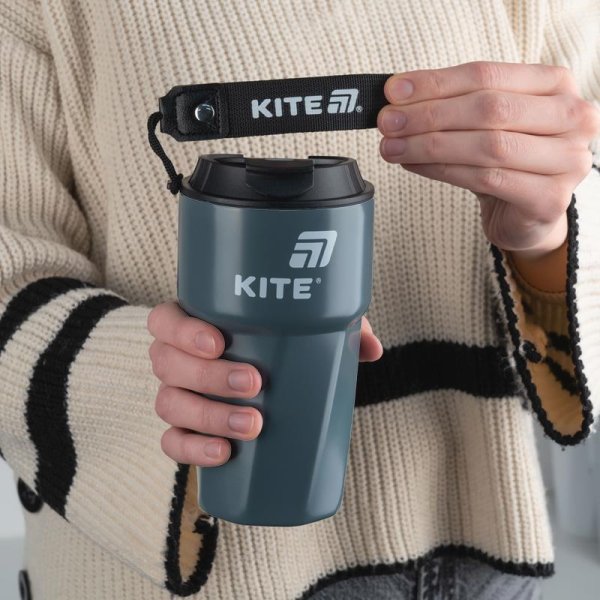 Термокружка Kite K25-1220-1, 450 мл, сіра