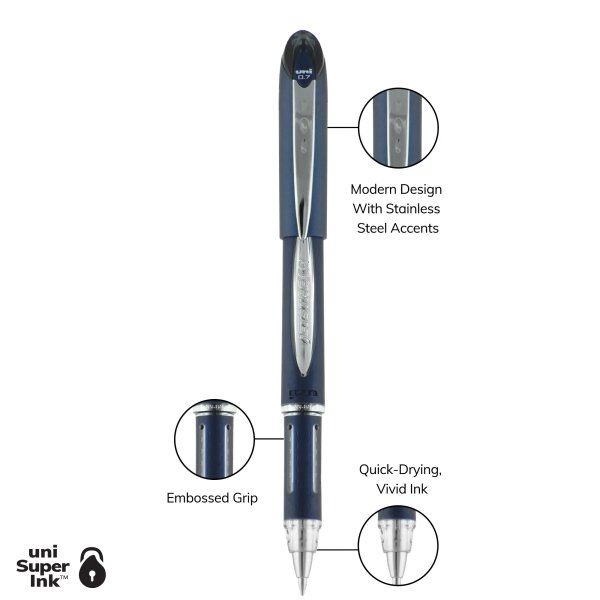 Ручка ролер uni JETSTREAM 0,7мм, чорний