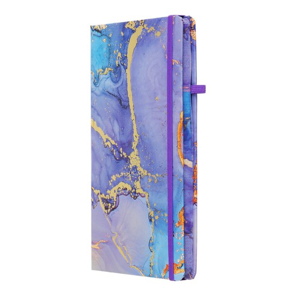 Книга записна MARBLE А5, 80л, аркуші в клітинку, фіолетовий