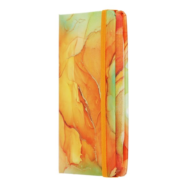 Книга записна MARBLE А6, 80л, аркуші в клітинку, помаранчевий