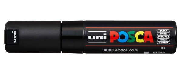 Маркер uni POSCA, 8мм, черный