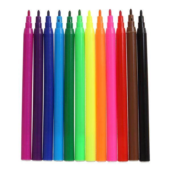 Фломастеры на водной основе, 12 цветов