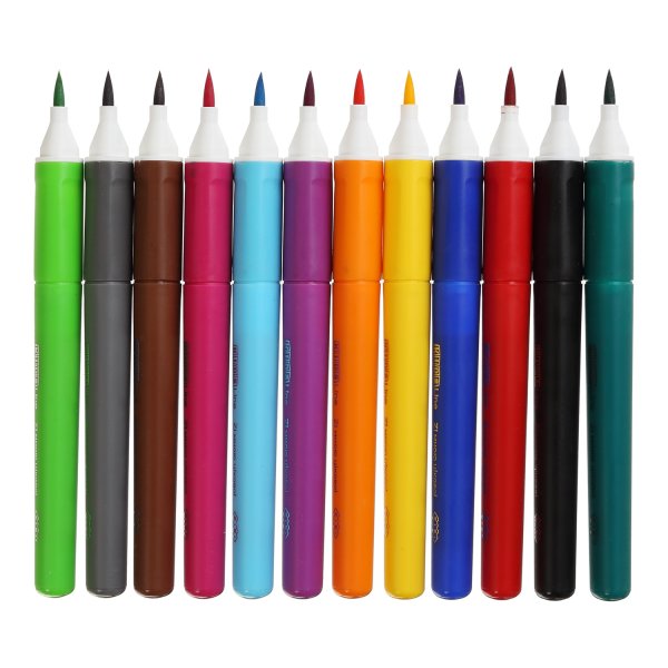 Фломастеры брашевые JUMBO, 12 цветов