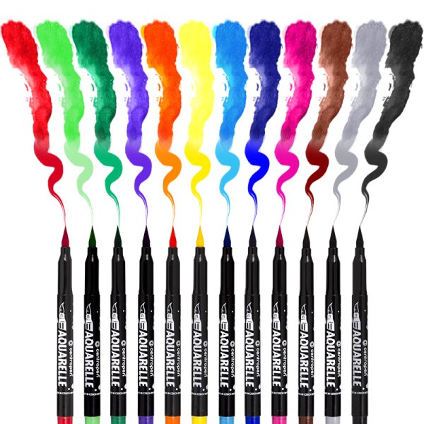 Фломастеры акварельные 8683 12 цветов