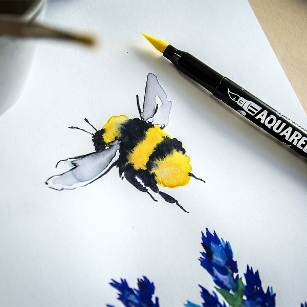 Фломастеры акварельные 8683 12 цветов