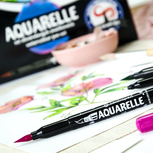 Фломастеры акварельные 8683 12 цветов