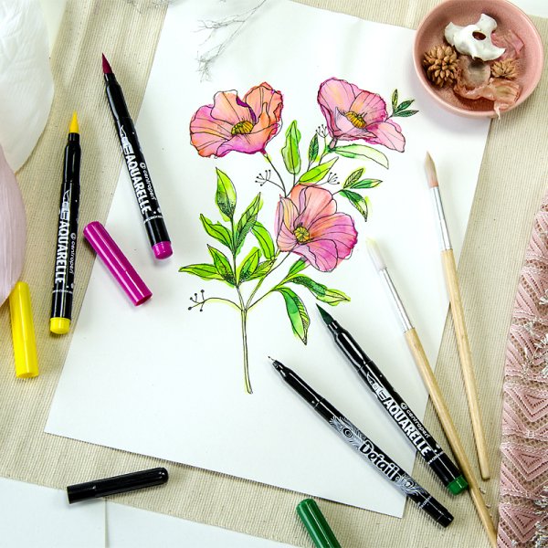 Фломастеры акварельные 8683 12 цветов