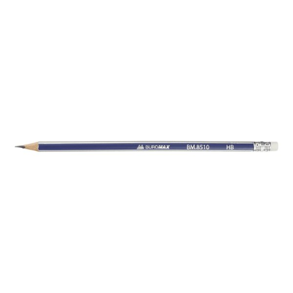 Карандаш графитовый с ластиком HB SILVER