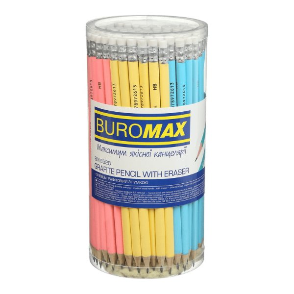 Карандаш графитовый с ластиком HB PASTEL