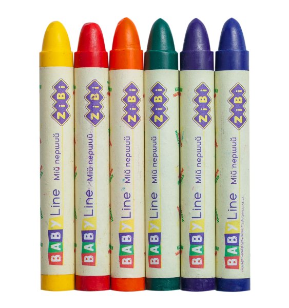 Карандаши восковые SUPER JUMBO, 6 цветов, круглые, BABY Line