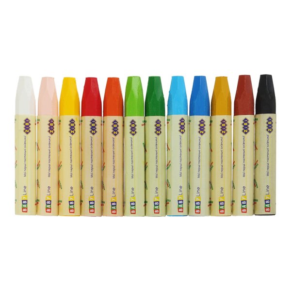 Пастель масляная, 12 цветов, BABY Line