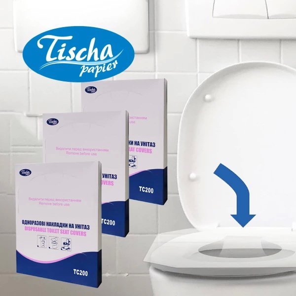Гигиенические накладки на унитаз TISCHA PAPIER, 200шт, белые
