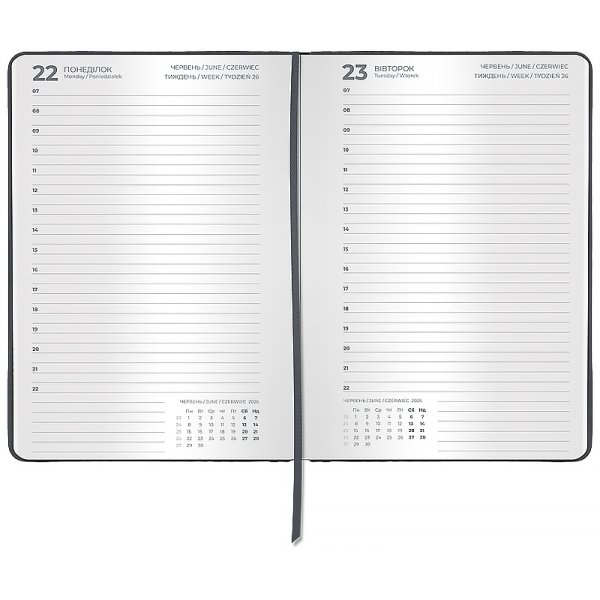 Щоденник 2026 Axent Classic Lux 145x210мм, сірий