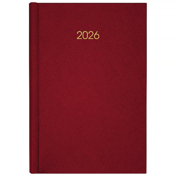 Щоденник 2026 Axent Classic Style 145x210мм, бордовий
