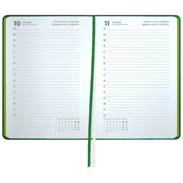 Щоденник 2026 Axent Partner Soft Muse 145x210мм, зелений