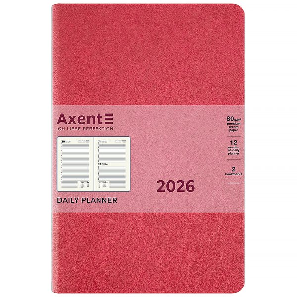 Щоденник 2026 Axent Partner Soft Muse 145x210мм, рожевий
