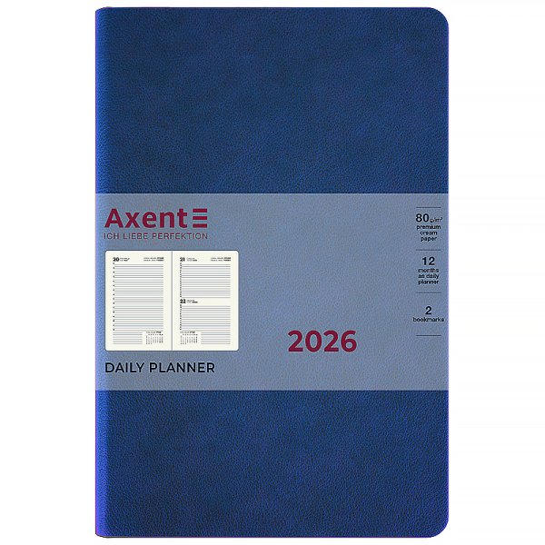 Щоденник 2026 Axent Partner Soft Muse 145x210мм, синій