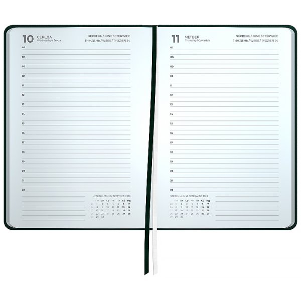 Щоденник 2026 Axent Partner Traces 145x210мм, темно-зелений