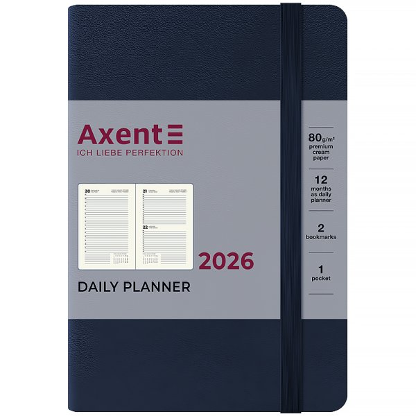 Щоденник 2026 Axent Pocket Strong 101x146мм, синій