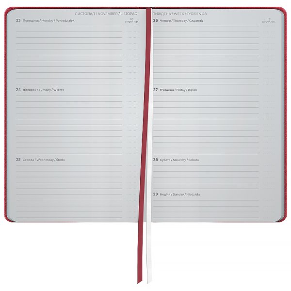 Щотижневик 2026 Axent Partner Muse 125х195мм, рожевий