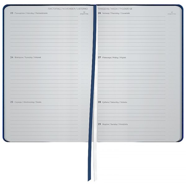 Щотижневик 2026 Axent Partner Muse 125х195мм, синій