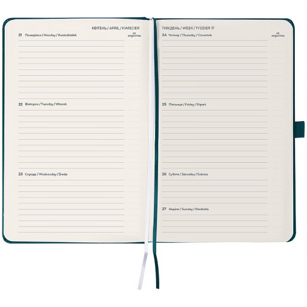 Щотижневик 2026 Axent Partner Strong 125x195мм, малахітовий