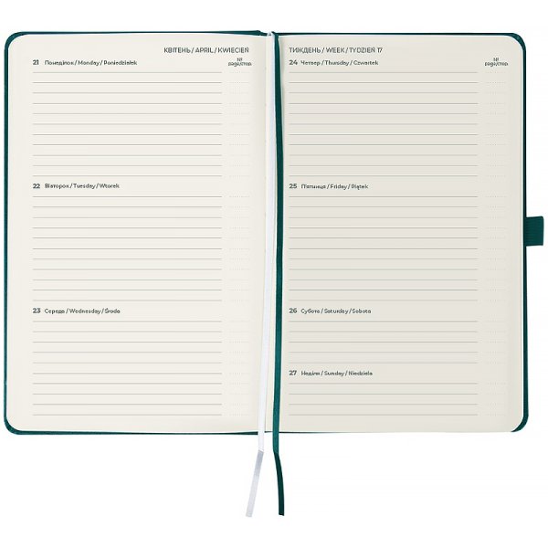 Щотижневик 2026 Axent Partner Strong 125x195мм, лазурний