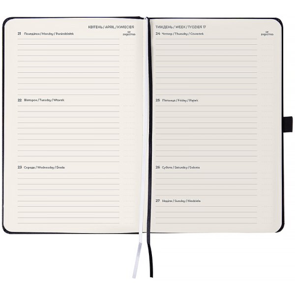 Щотижневик 2026 Axent Partner Strong 125x195мм, чорний